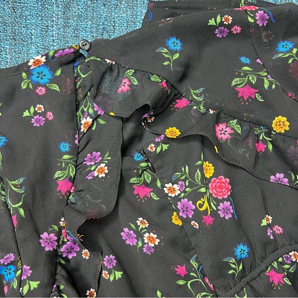 D-Signed Disney Coco Themed Floral Dress in Black Multicolor - Picture 3 of 6